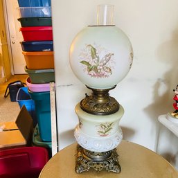 Lily Of The Valley Painted Vintage Lamp