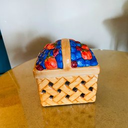 Small Ceramic Berry Basket Box