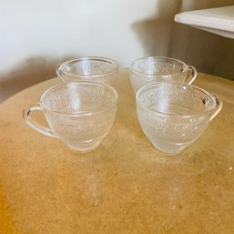 Set Of 4 Glass Teacups
