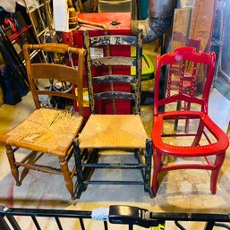 Set Of Three Vintage Project Chairs (Basement Room 2)