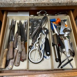 Drawer Lot: Knives And Cooking Utensils (Kitchen)