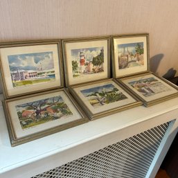 Six Vintage Framed Adolph Treidler Prints (Up DR)