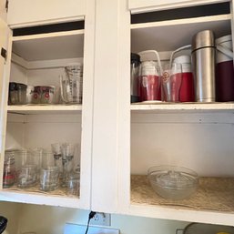 Cabinet Lot: Drink Coolers, Glasses, Bowls, Etc (KM11 - Kitchen)