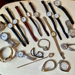 Vintage Wristwatch Lot In Vintage Tin (MB)