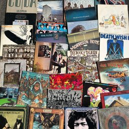 MASSIVE Classic Rock Vinyl Record Lot: Led Zeppelin, DOORS, Pink Floyd, BOC, Jethro Tull, The Dead, & More