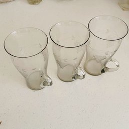 Set Of 3 Glass Cups