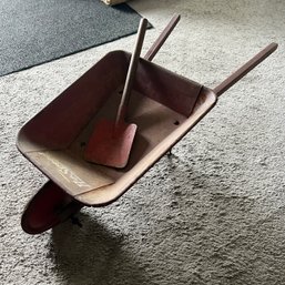 Cute Vintage Toy Wheelbarrow And Shovel (LR)