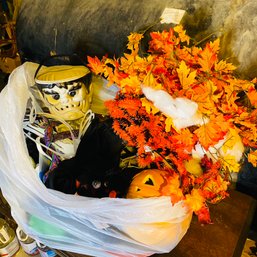 Assorted Halloween Decorations And Costumes Lot (Basement Room 2)