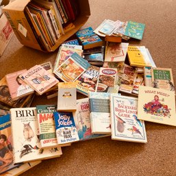 Big Book Lot Including Many Cookbooks, Bird Books & More (porch)