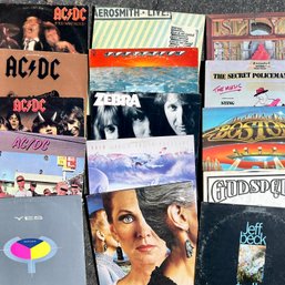 Vinyl Record Lot: ACDC, Aerosmith, STYX, Rush, YES, Boston, And More (POD)