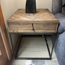 Lovely Rustic Wooden End Table, #1 Of 2 (LR)