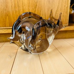 Licio Zanetti Signed Glass Fish Sculpture (Dining Room)
