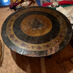 Large Round Painted Wood Coffee Table (Garage 2nd Level)