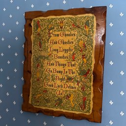 Things That Go Bump In The Night - Vintage Scottish Prayer Piece On Wood (1st Floor BR)