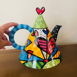 Colorful Ceramic Teapot By Britto (Kitchen)