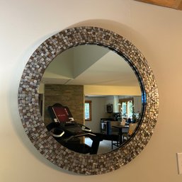 Round Mosaic Tile Mirror, 32' (LR)