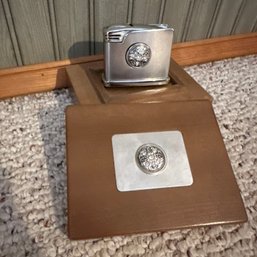 Vintage Cigarette Lighter In Wooden Box (DR)