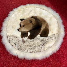 Cute Round Mixed Fur Rug (BSMT)