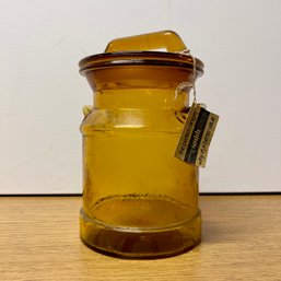 Vintage SMITH GLASS Amber Canister