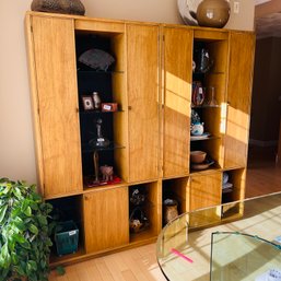 Pair Of Vintage Wood Display Cabinets (Dining Room)