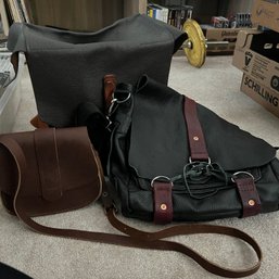 Handmade Leather Bags, Set Of 3 (LR)