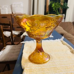Indiana Marigold Carnival Glass Large Fruit Bowl (Box)