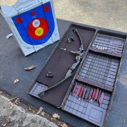 Bow & Arrows In Case With Drew Foam Archery Target (LR)