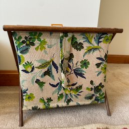 Vintage Fabric Sewing Or Knitting Bag (Upstairs BR)