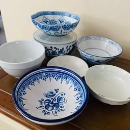 Assortment Of Small Blue & White Ceramic Bowls (Kitchen)