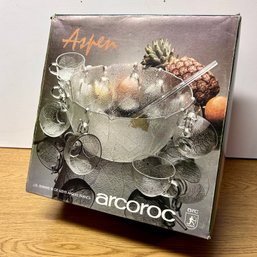 Vintage ARCOROC Apsen Punch Bowl In Box