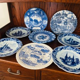 Lovely Collection Of Plates Including Norelco Delft Blue From Holland (Kitchen)