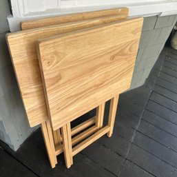 Trio Of Wooden TV Trays (Porch)