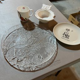 Cute Cat Platter, Plate, Bowl And Mug (Garage)