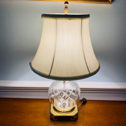 Metal And Glass Table Lamp With Shade (Dining Room)