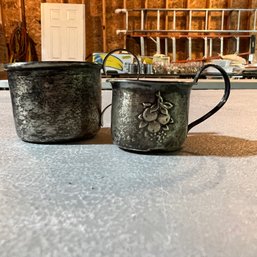 Pair Of Small Sterling Silver Cups (Garage)