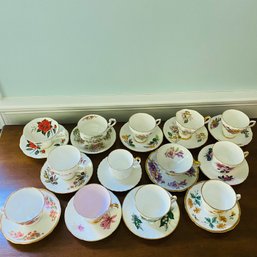 Large Lot Of Assorted Teacups And Saucers No. 1 (Dining Room)