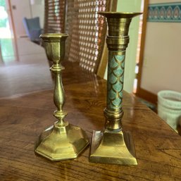 Set Of Two Vintage Candlestick Holders (DR)