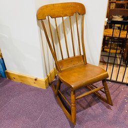 Armless Wooden Rocking Chair (Basement Room 1)