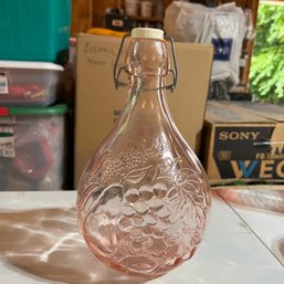 Pink Bottle With Stopper 'Jus De Fruits' (Garage)