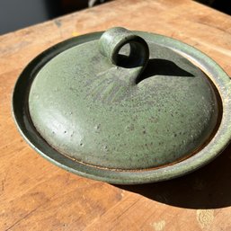 Green Stoneware Lidded Bowl (Garage)