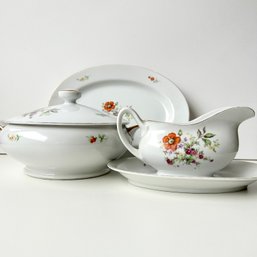 Vintage HADSON 'Made In Occupied Japan' China - Lidded Soup Tureen, Gravy Boat, Platter - See Notes (MB)