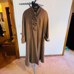 Vintage Light Brown Wool Coat (Bedroom Closet)