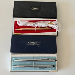 Four Vintage Cross Pens In Boxes (Upstairs BR)