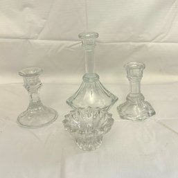 Set Of 4 Candle Holders-unmarked (BM)