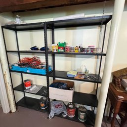 Pair Of Metal Shelves (Basement)