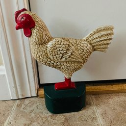 Small Metal Chicken Door Stop (Kitchen)