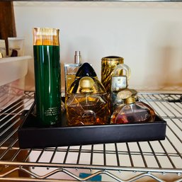 Assorted Perfumes On Tray: Birmane, Boucheron, Etc. (Upstairs Shelf)
