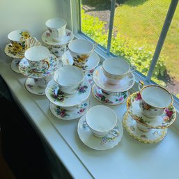 Large Lot Of Assorted Teacups And Saucers No. 4 (Dining Room)
