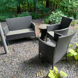 Four Piece Outdoor Set - Chairs, Loveseat, & Side Table (Back Patio)