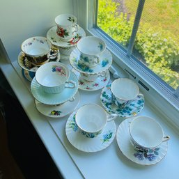 Large Lot Of Assorted Teacups And Saucers No. 5 (Dining Room)